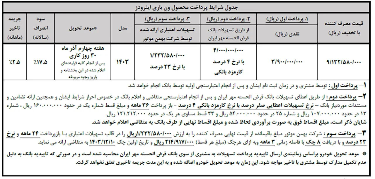 AutomobileFa Bahman Inroads sale 14030814