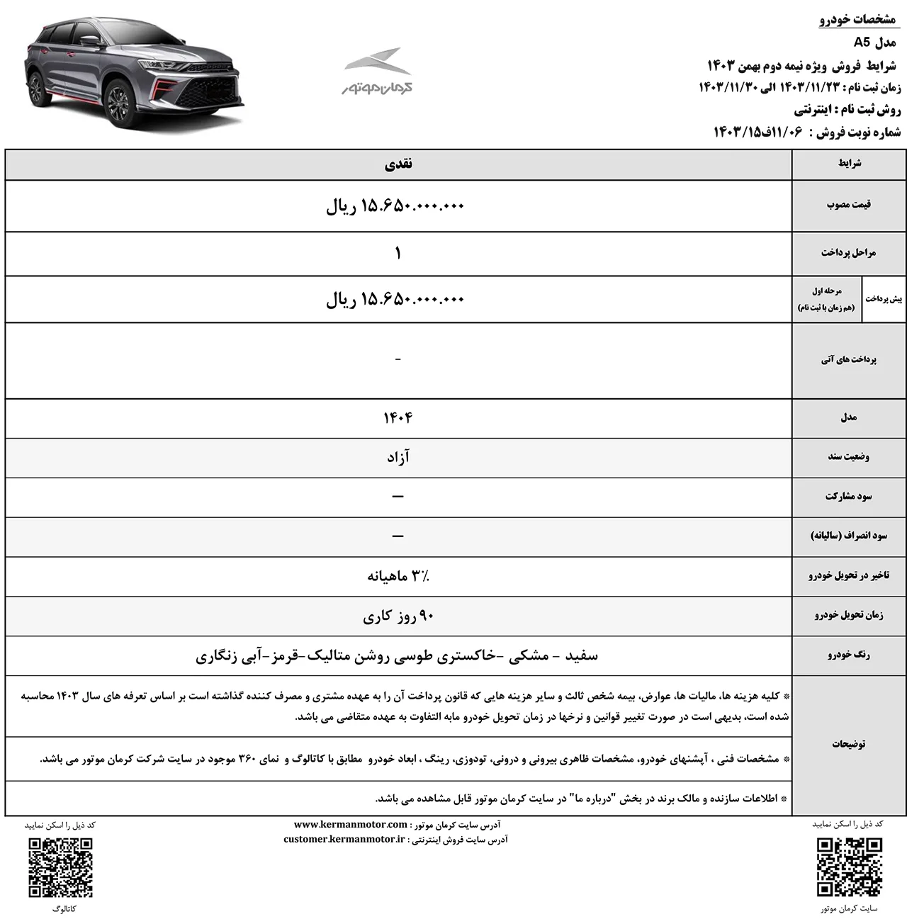 AutomobileFa KMC A5 Sale Plan 14031121