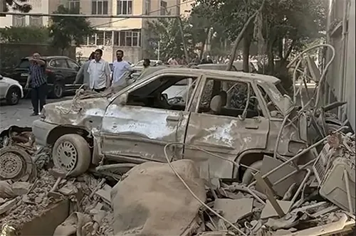 damaged war vehicles