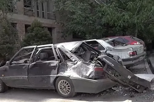  vehicles damaged 
